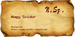 Nagy Szidor névjegykártya